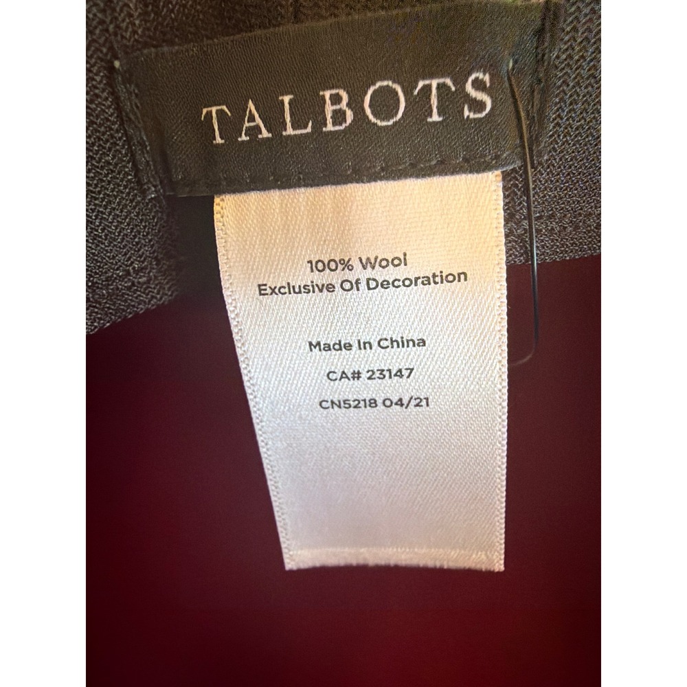 Talbots Hat Burgundy 100% Wool Cloche Felt Bow Grosgrain Trim 54887497 NEW - Picture 4 of 5